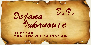 Dejana Vukanović vizit kartica
